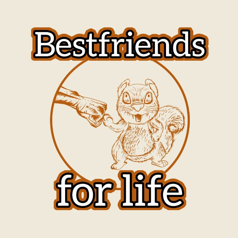 Eichhörnchen Bester Freund fürs Leben Hand Bump Tier