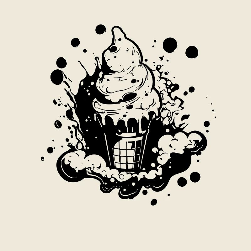 Cornet de crème glacée Dessin