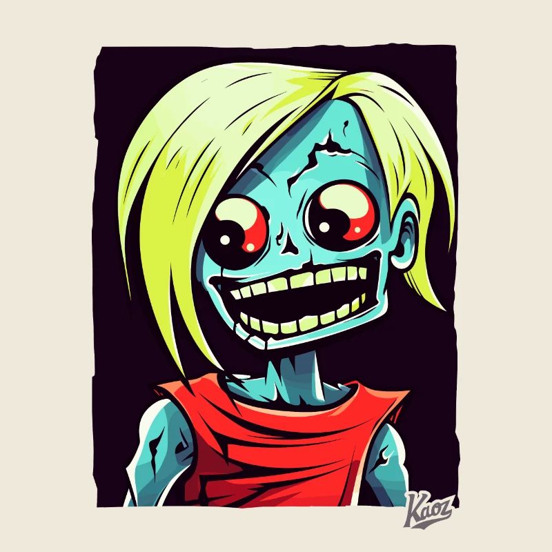 Dessin animé crâne Zombie Spinner