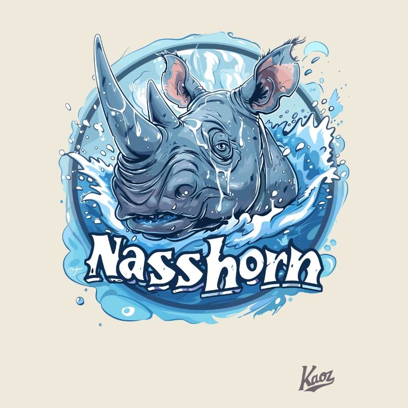 Ein Nasshorn: Das Nashorn im Wasser