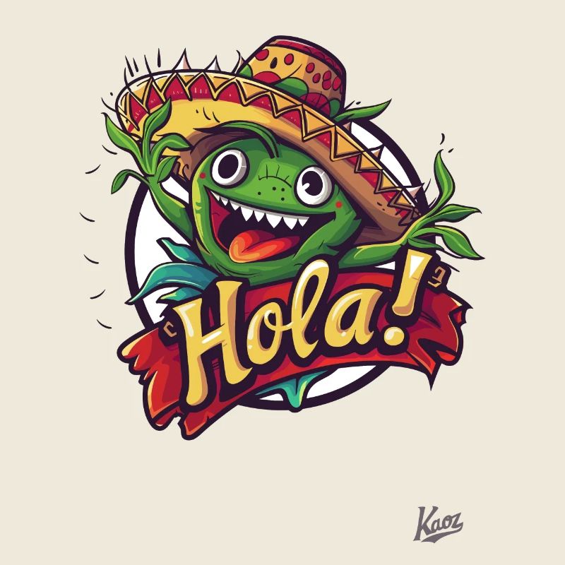 Happy plant with sombrero: ¡Hola!