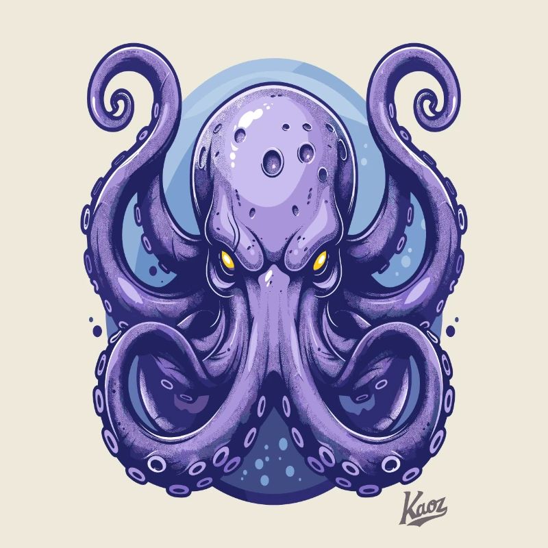 Massive Angry Blue Octopus Octopus Octopus