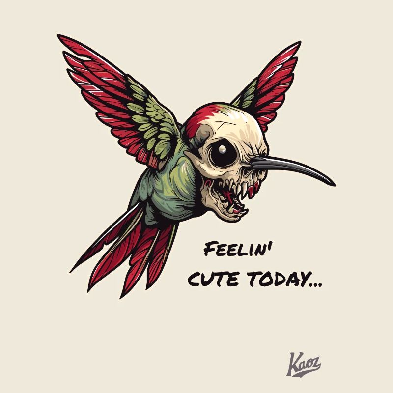 Crâne de tête de gobelin : le colibri se sent mignon