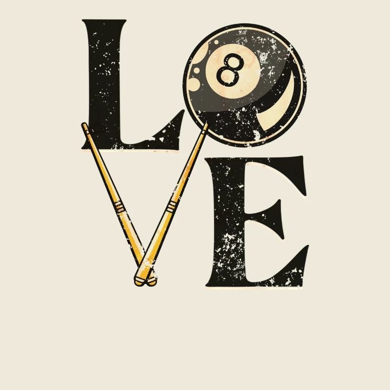 Pool Billard Billardtisch "LOVE" Sprüche Snooker