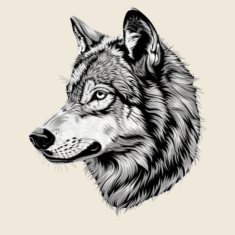 Wolf Motiv Wölfe Wolfsrudel Grauer Wolfshund Wolfs