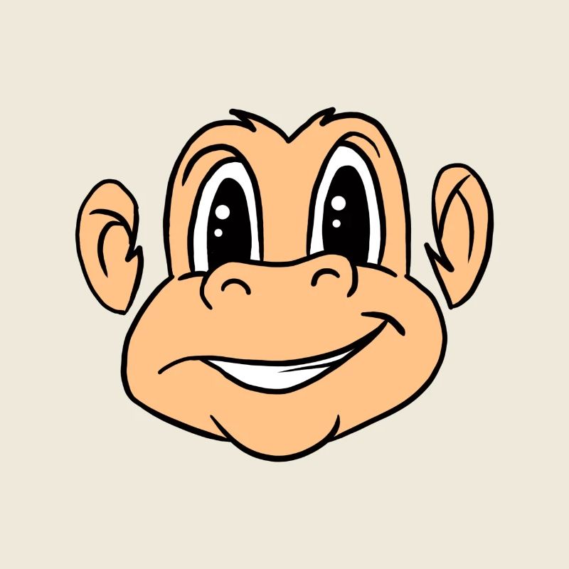Funny Cute Monkey Ape Whole Face Animal Primate