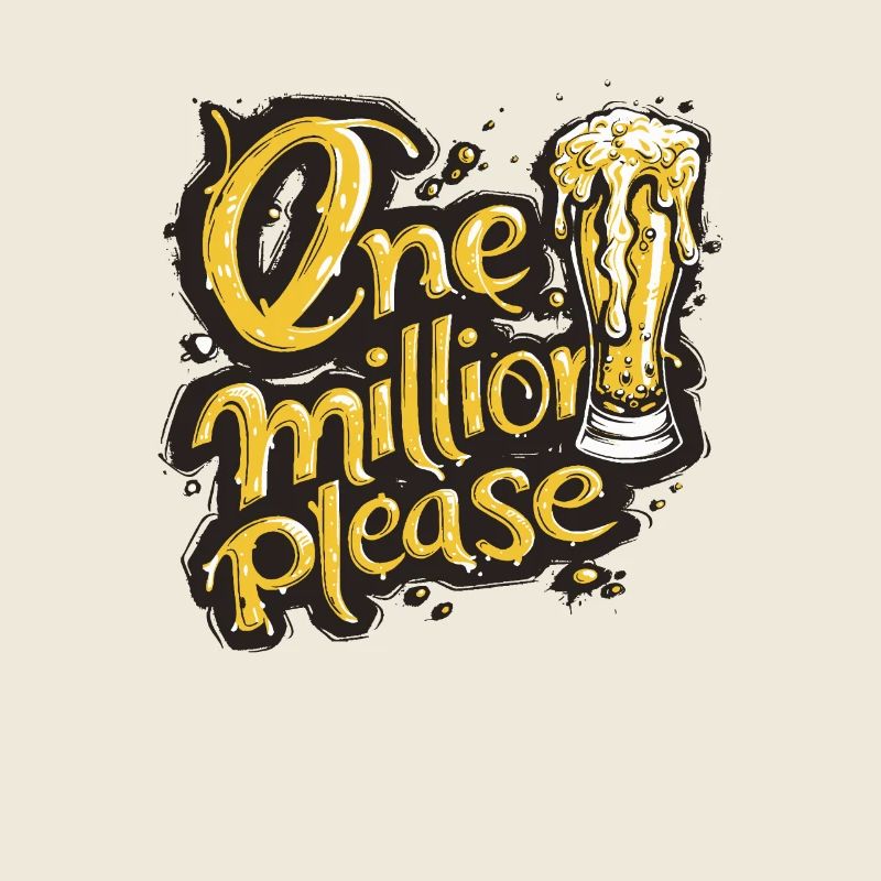 Eine Million Biere bitte - Witziges Bier Meme