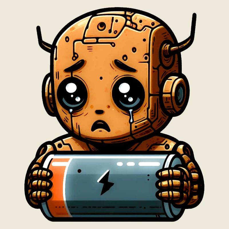 Bot Robot Avec Pile Épuisée