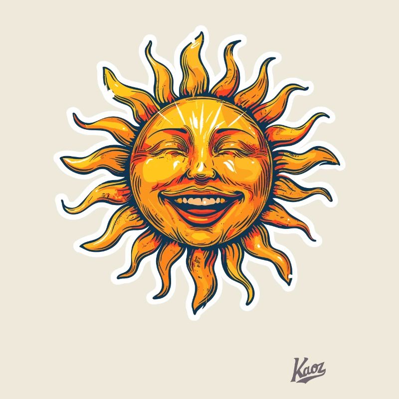Soleil rétro vintage