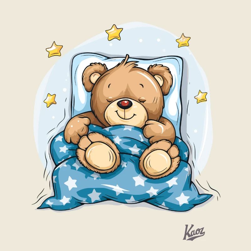 Endormi, mignon petit ours