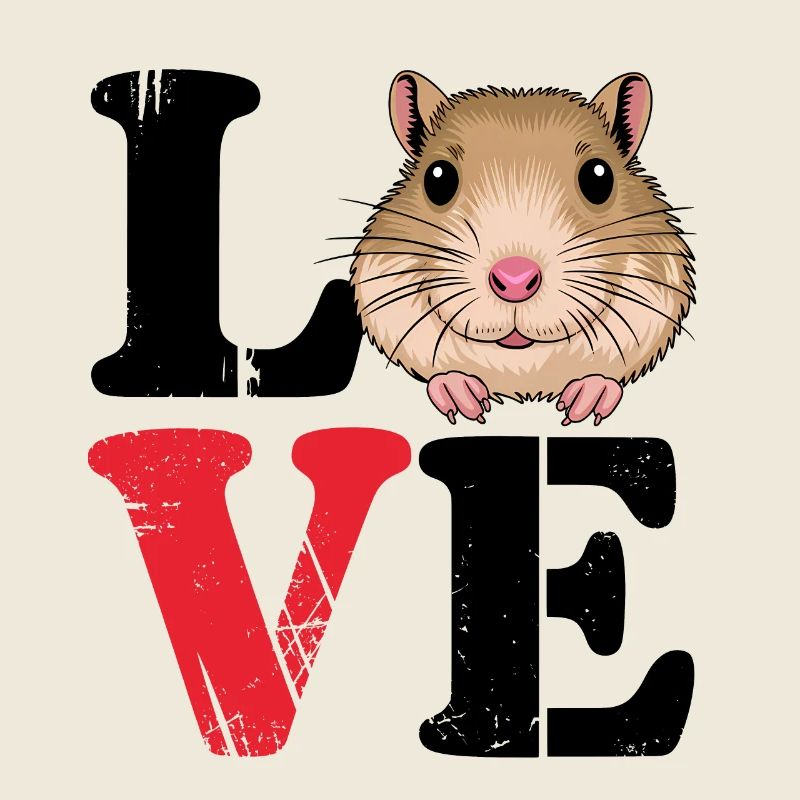 Love Gerbil Saying Racing Rat Gerbil Gift