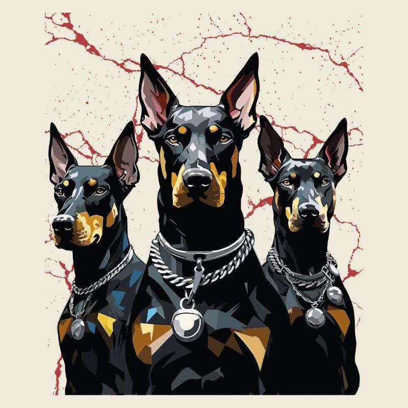 Dreifache Dobermann Geometrie