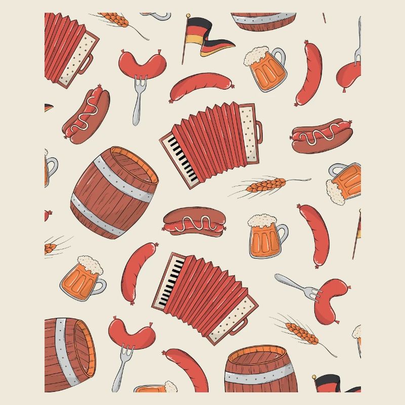 Wurst Bierzelt Outfit Kostüm Biergarten Würstchen