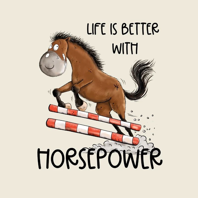 Witziges Springpferd Springreiten Tunier Pferd