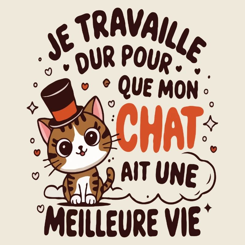 Idée cadeau humour design chat mignon
