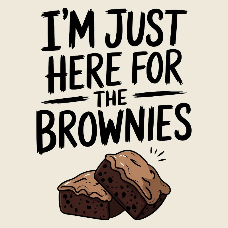 Brownies Saying Pastry Funny Brownie Gift