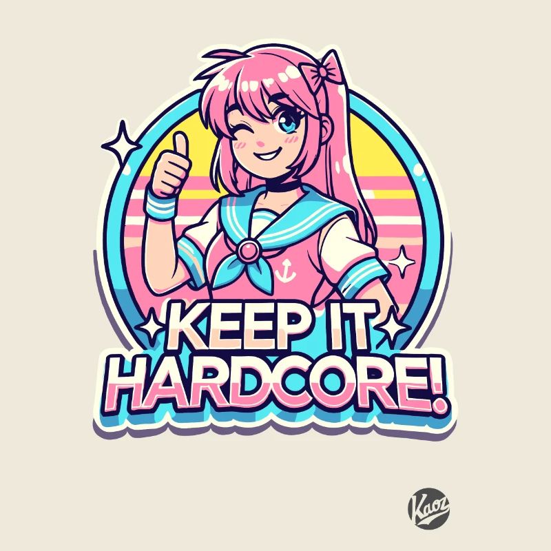 Cartoon-Mädchen bleibt Hardcore