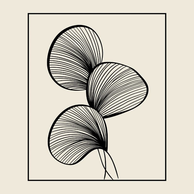 Minimalist Abstract Leaf Line Art – Elegant Design