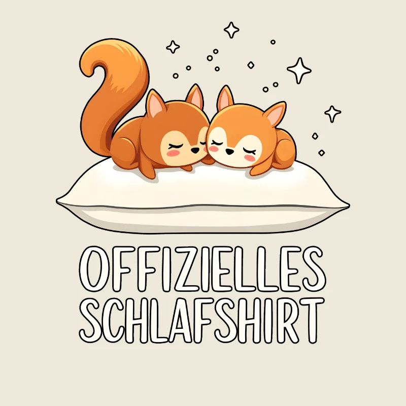 Official Sleeping Shirt Squirrel Pair