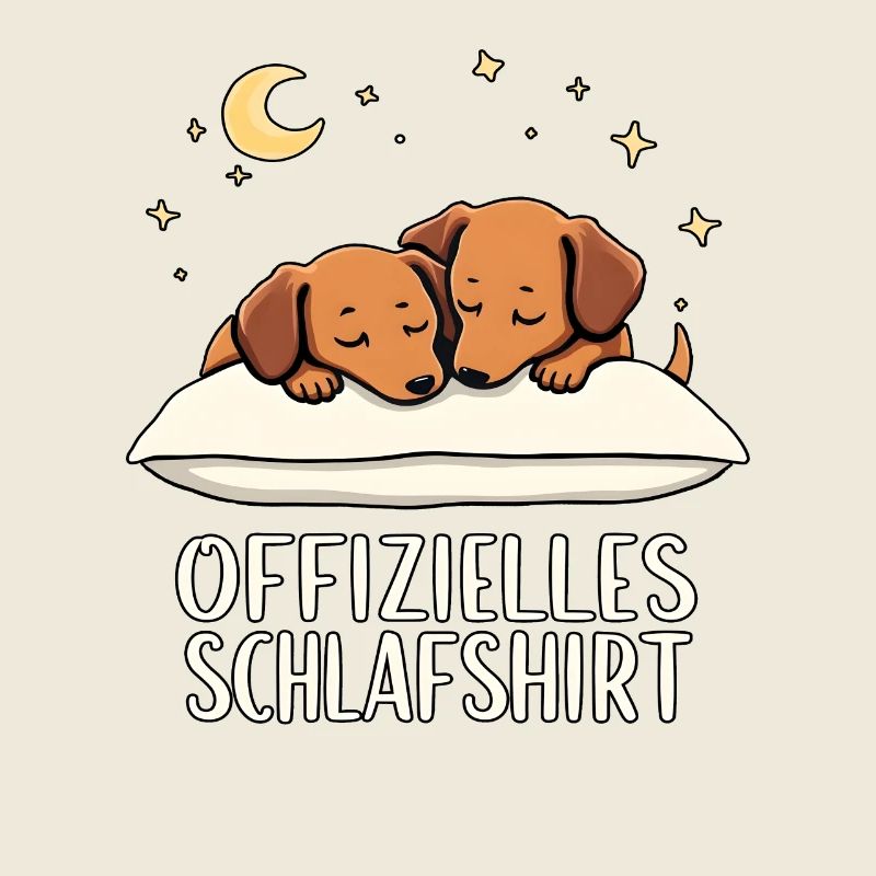 Offizielles Schlafshirt Dackel Paar