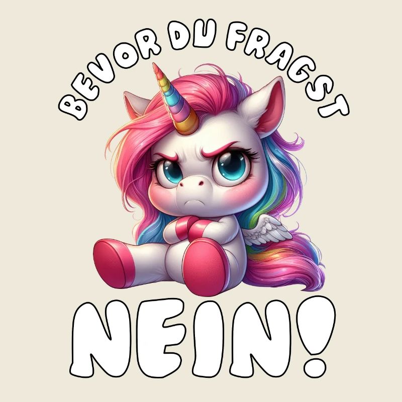 Licorne drôle avec dicton