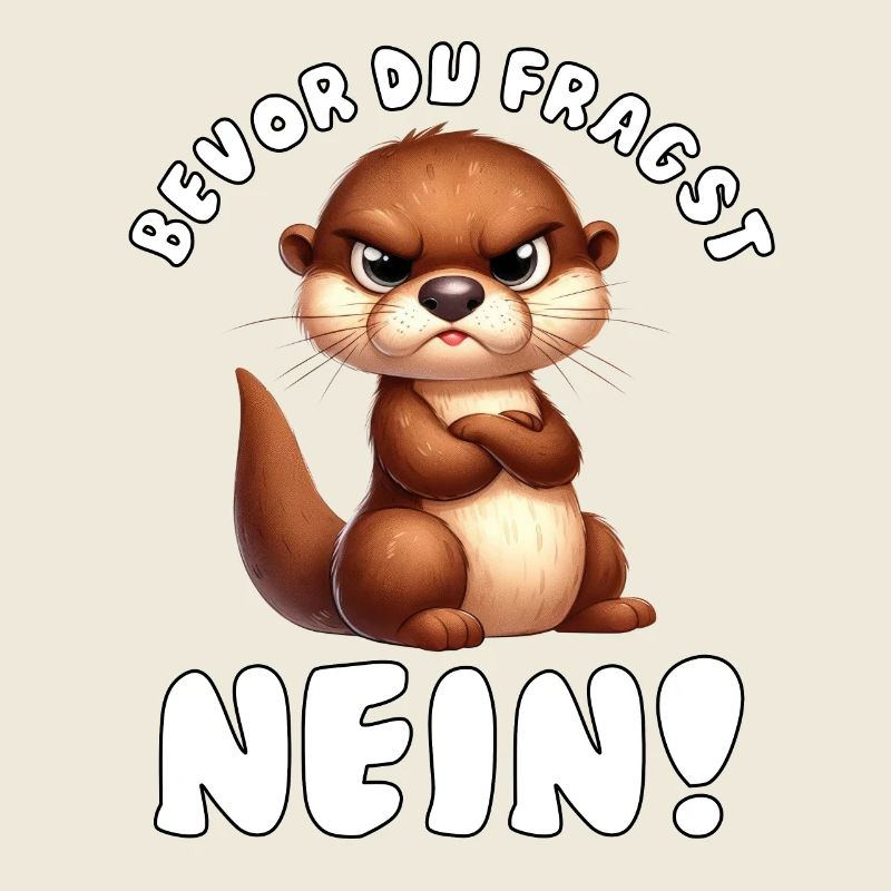 Funny otter with saying