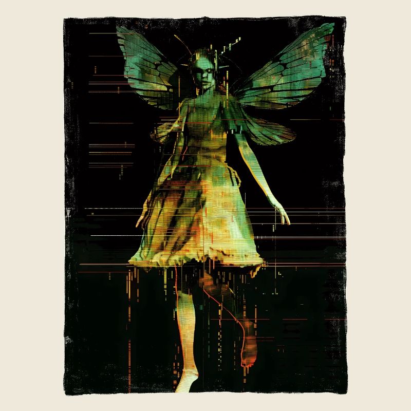 Fairycore Dark Fairy Cybergoth Glitch Graphics