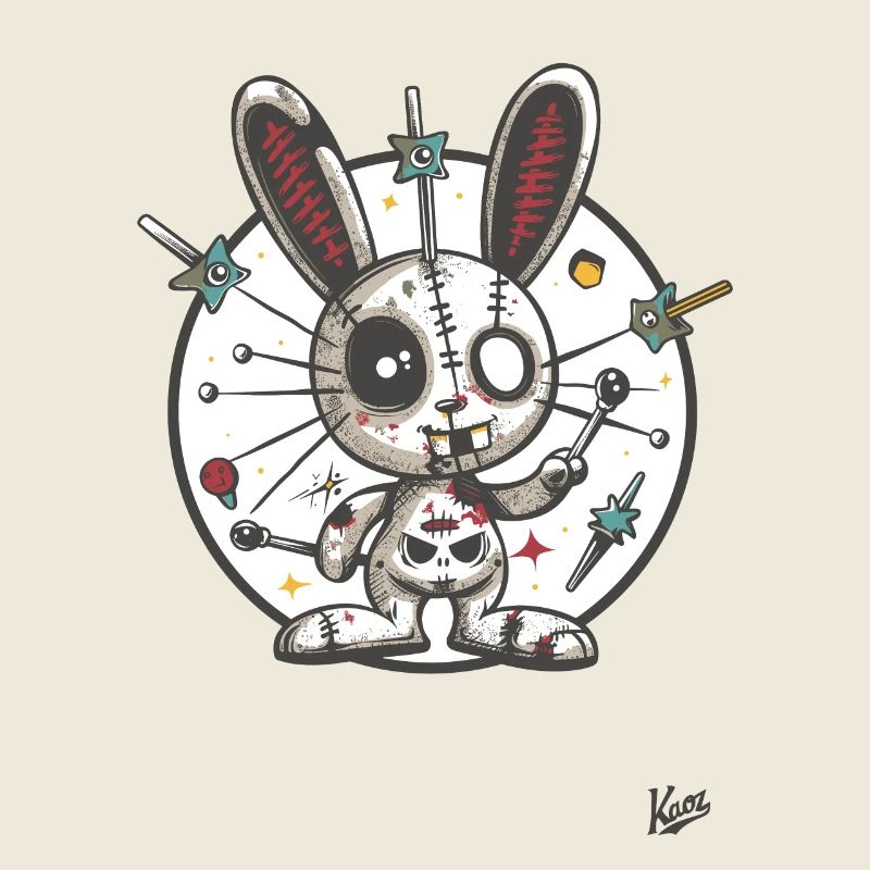 Verrückter Lustiger Voodoo-Hase