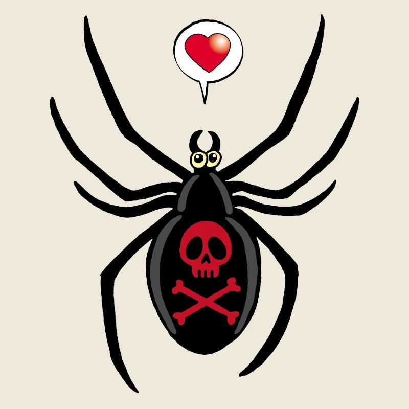 Araignée veuve noire amoureuse