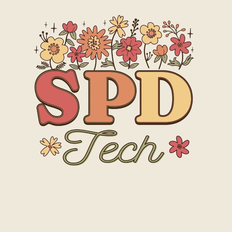 Retro Blumen Sterilaufbereitungstechniker SPD