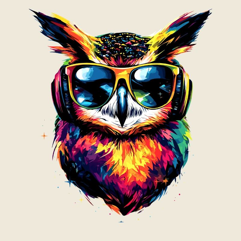 Eule Bunt Regenbogen Farben Kauz Uhu Owl Eulen