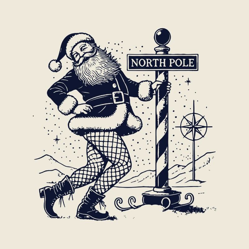 Pole dance de Noël amusante au pôle Nord