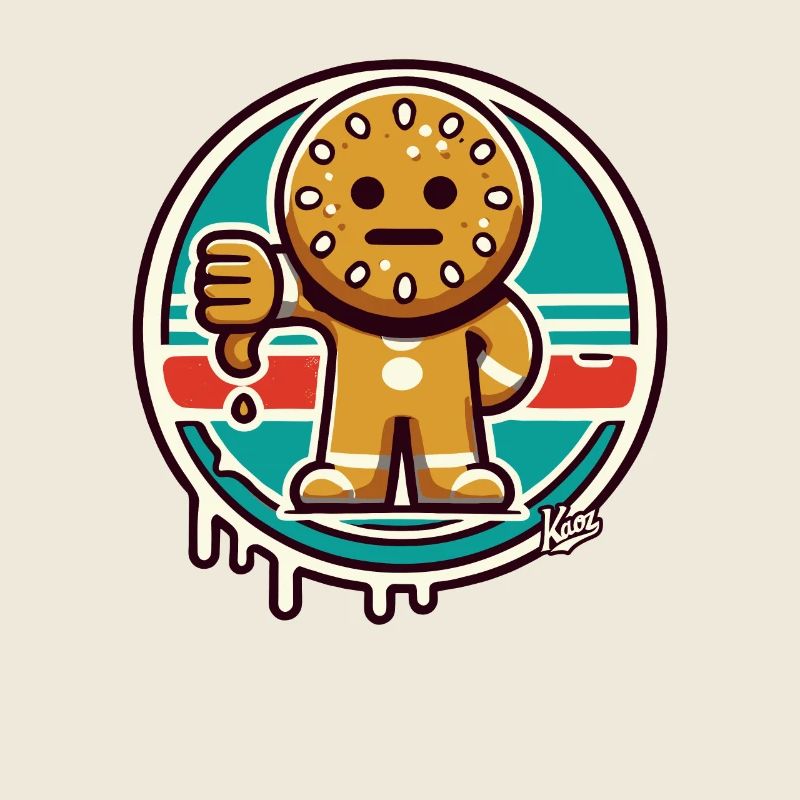 Enttäuschter Lebkuchenmann - Daumen runter