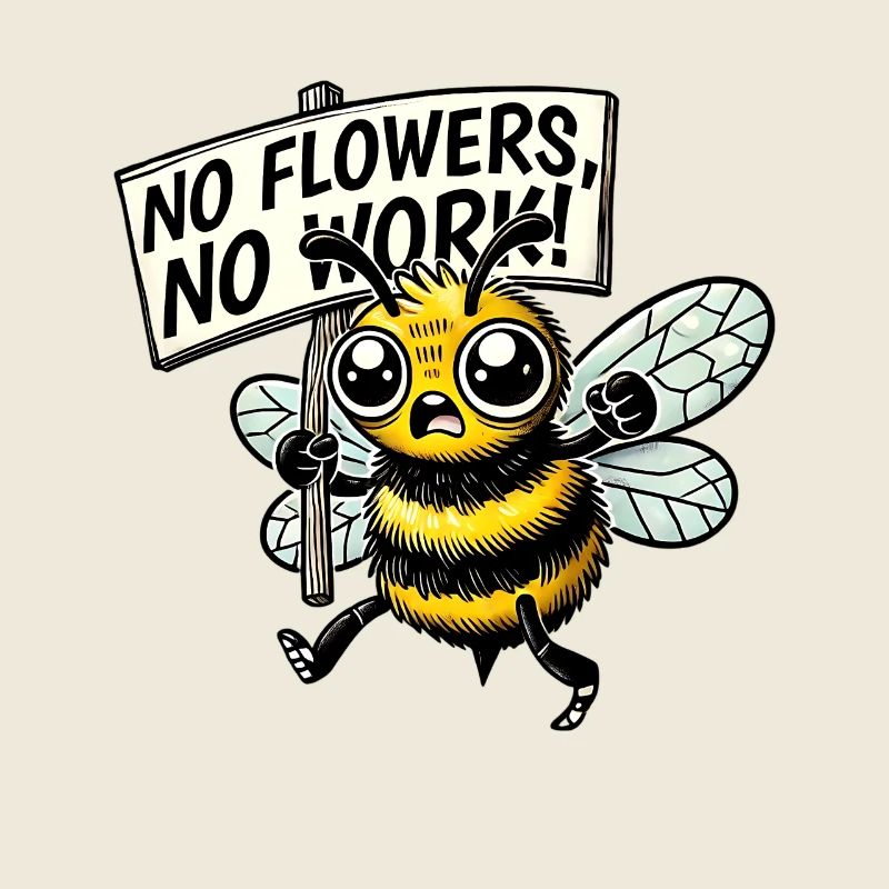 Protest Bee No Flowers No Work Design