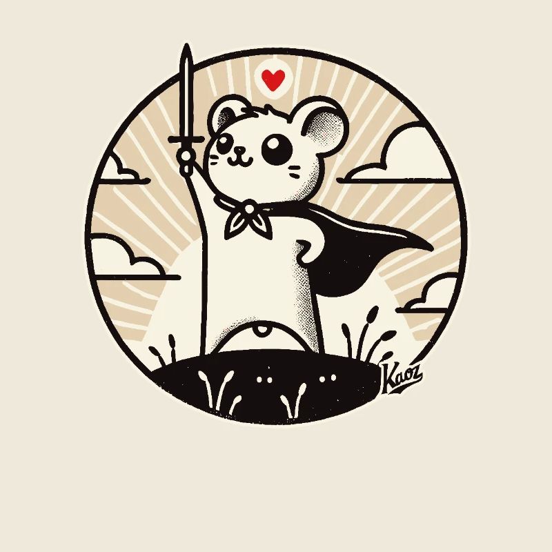 Maus-Held mit Umhang