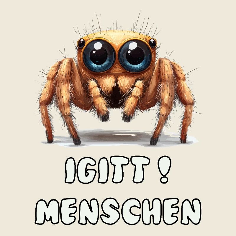Funny spider with saying