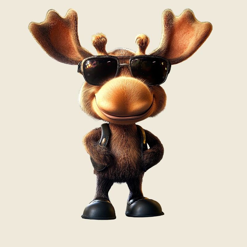 Elch Moose Elchbulle Geweih Hirsch Wilde Elche