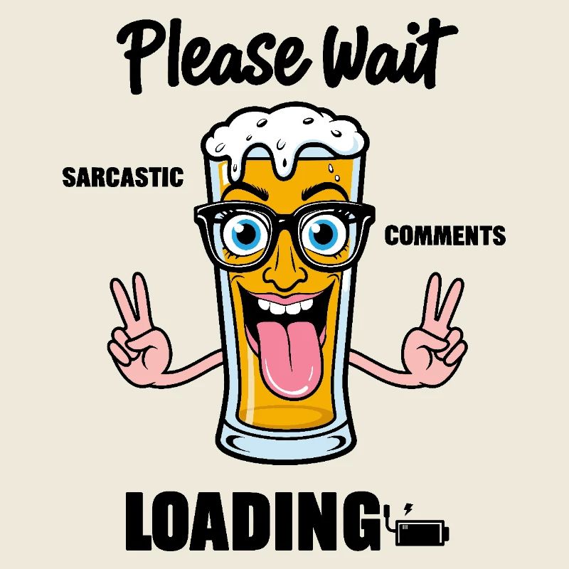 Sarcastic beer glass
