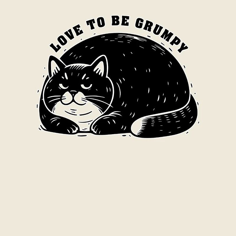 love to be grumpy Katze schlechte Stimmung Tier