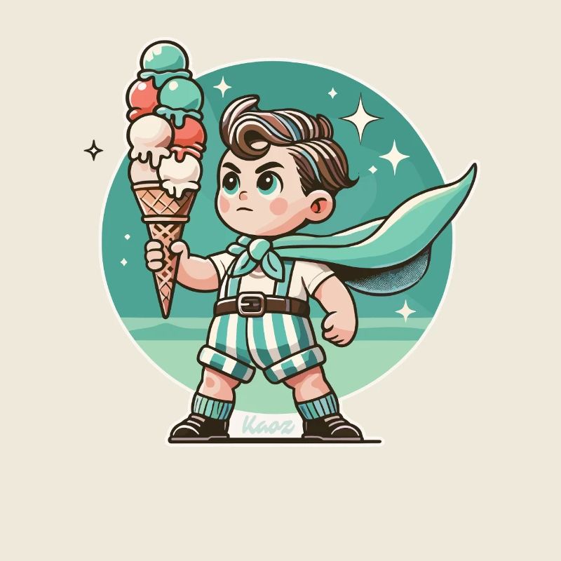 Eiscreme-Held Retro Superboy