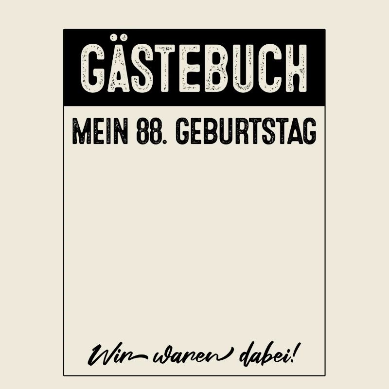 Gästebuch 88 Jahre 88. Geburtstag