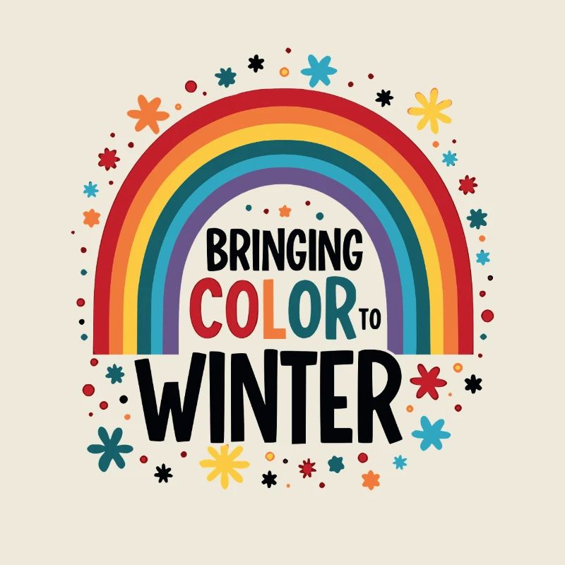 Farbenregenbogen Winter