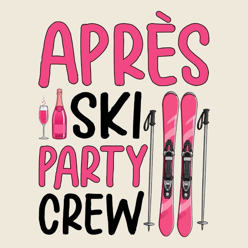 Équipe de fête après ski