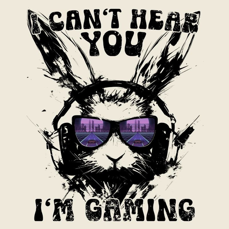 Je ne t’entends pas, je joue à la synthwave rétro Bunny