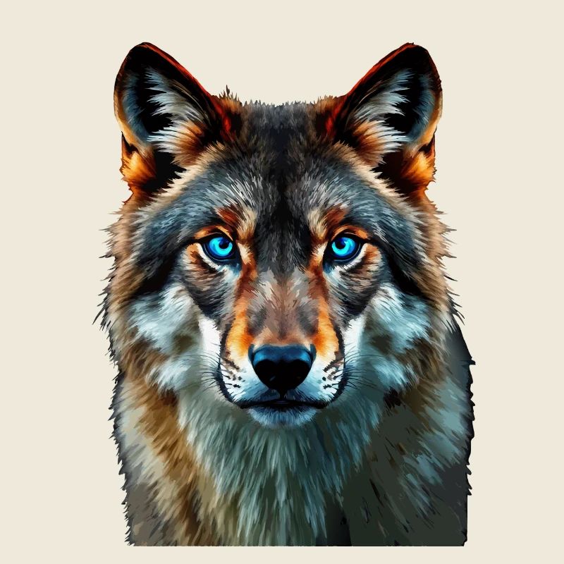 Le Regard Saphir : Portrait Intense d'un Loup