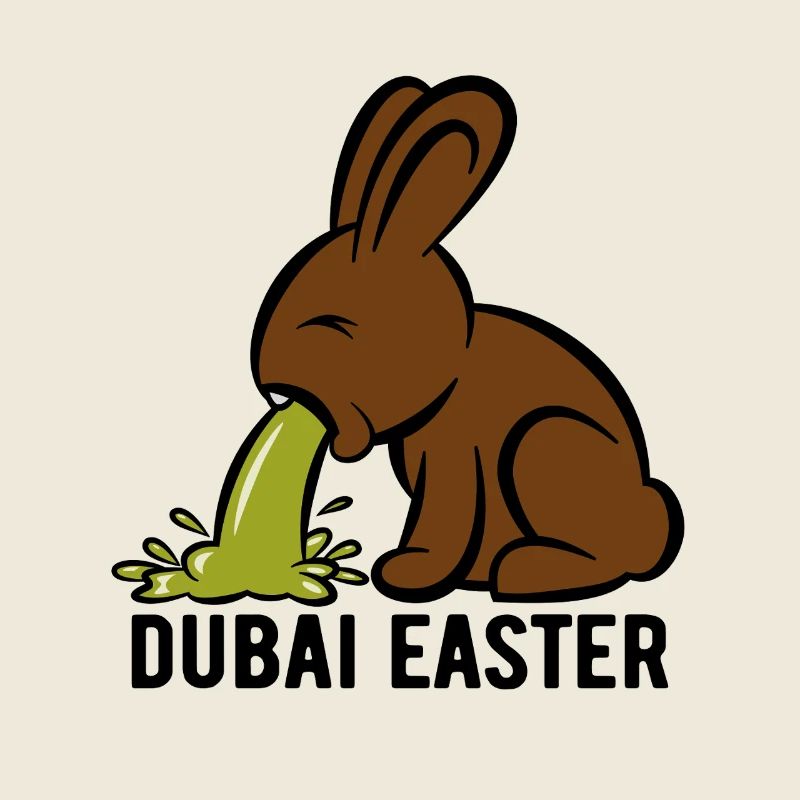 Easter Bunny Puking - Dubai Easter - Easter