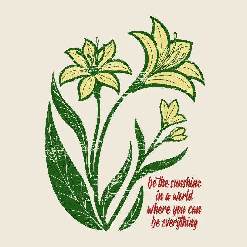 Blumen - Frühling - Be the sunshine - Spruch