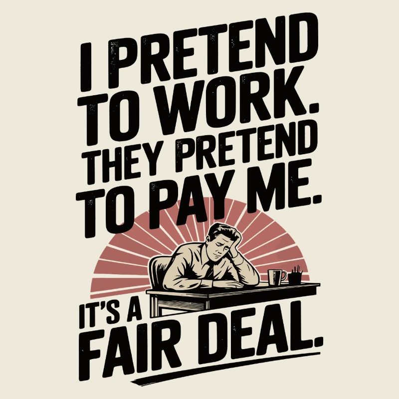 Work Humor I Pretend to Work, They Pretend to Pay