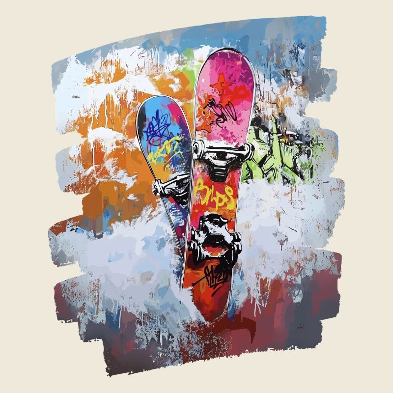 Snowboarder Pulverschnee