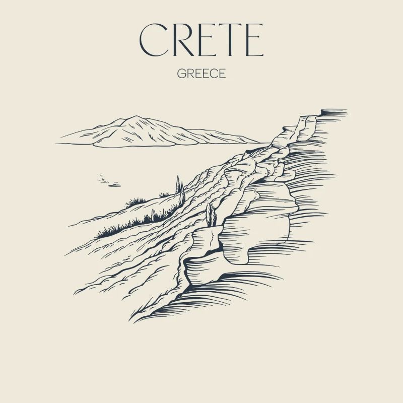 Grete Grèce Souvenir Crète Paysage